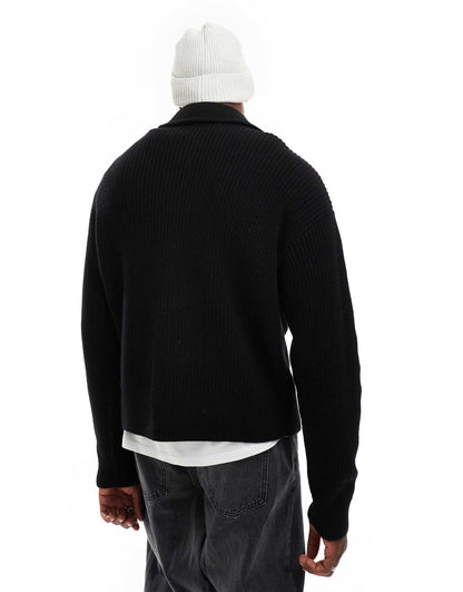 Jim Wool Blend Half Zip Jumper