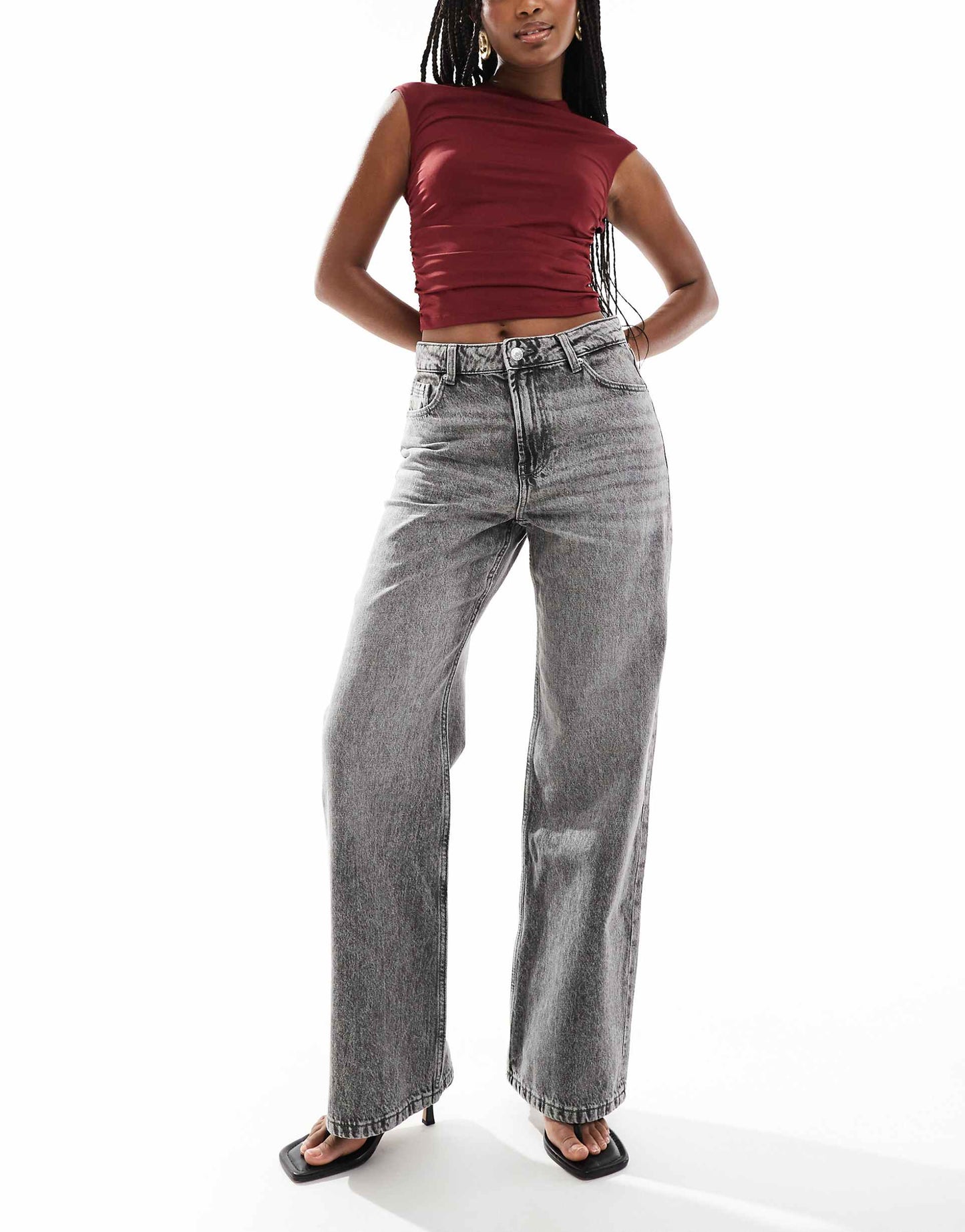 High Waisted Baggy Wide Leg Jeans