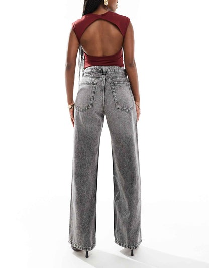 High Waisted Baggy Wide Leg Jeans