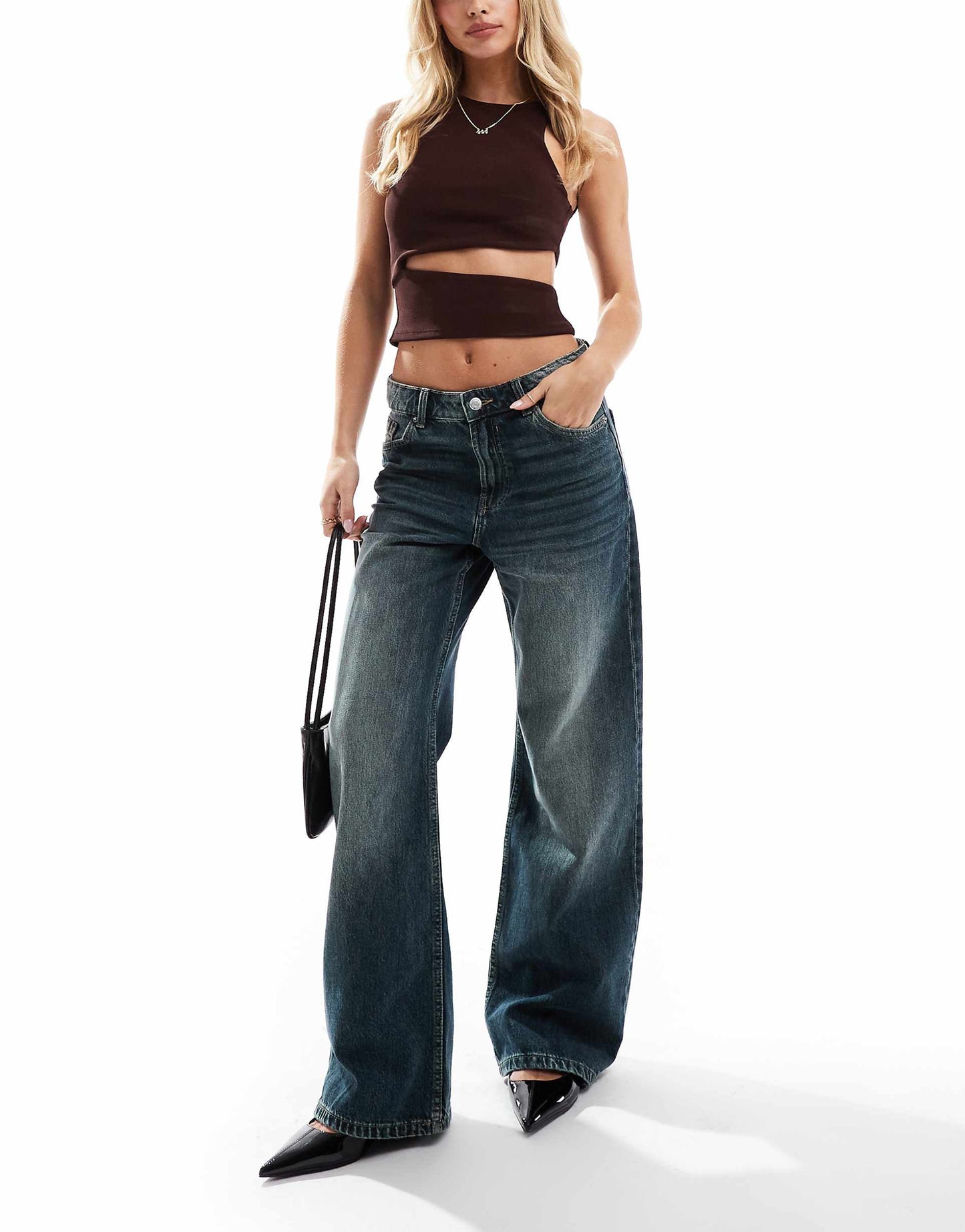Petite Baggy Wide Leg Jeans