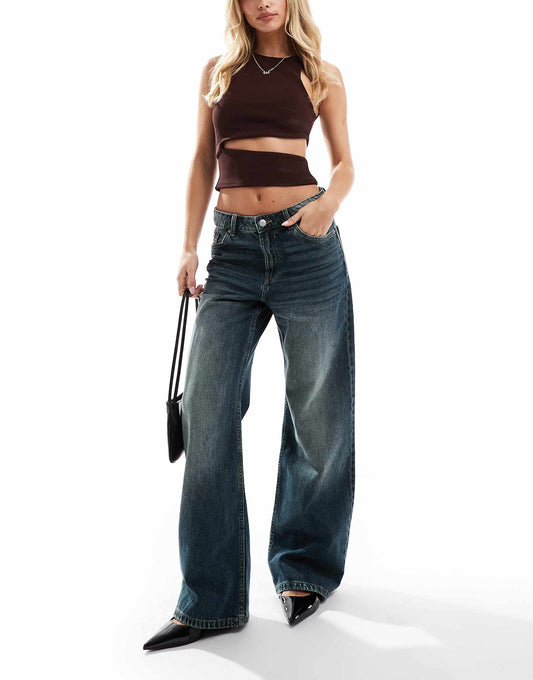 Petite Baggy Wide Leg Jeans