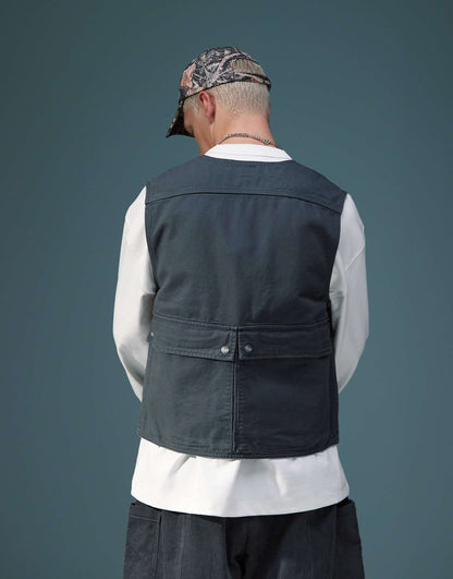Unisex Utility Canvas Vest