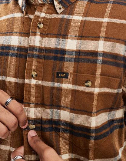 Riveted Check Flannel Shirt Relaxed Fit