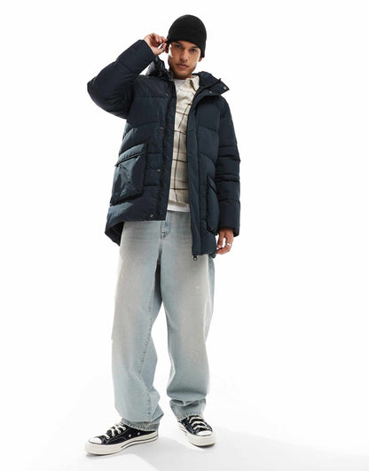 Longline Hooded Puffer Jacket