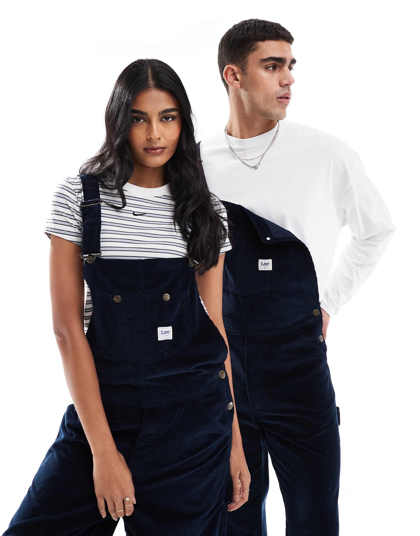 Unisex Workwear Relaxed Fit Cord Dungarees