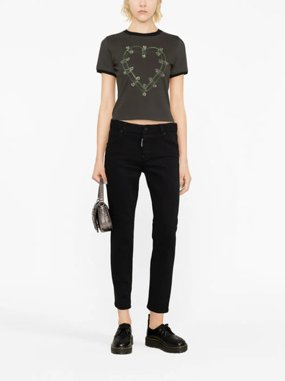 Low-Rise Tapered Jeans