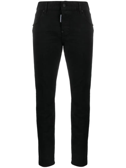 Low-Rise Tapered Jeans