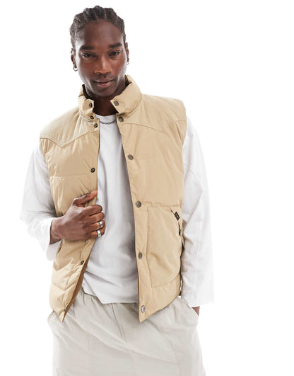 Reversible Western Puffer Vest