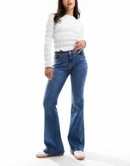 High Waisted Flared Jeans
