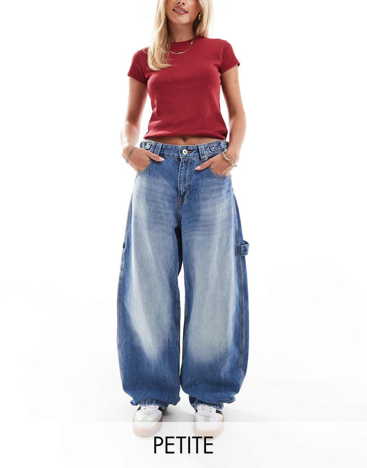 Petite Adjustable Waist Carpenter Jeans