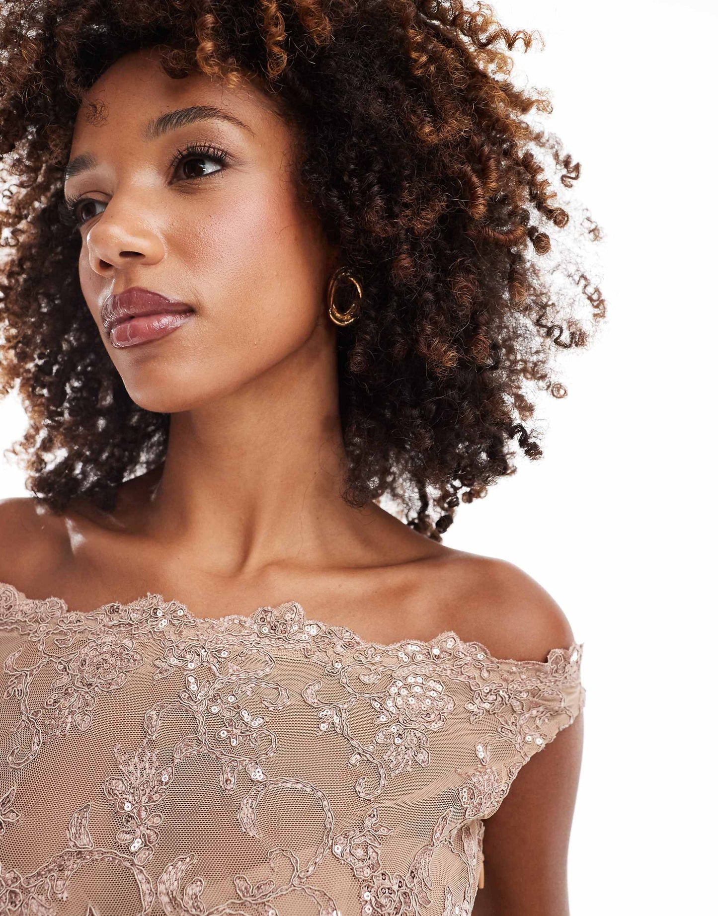 Lace Scallop Edge Mermaid Maxi