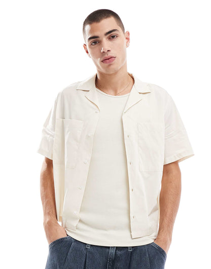 Relaxed Boxy Shirt With Front Pockets