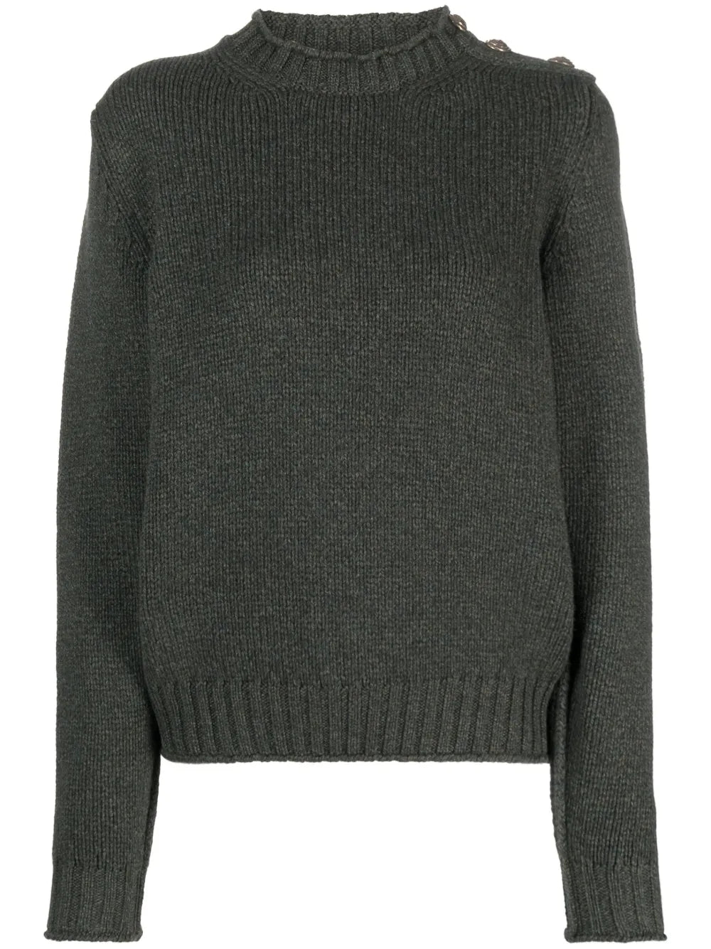 Button-Detail Cashmere Jumper
