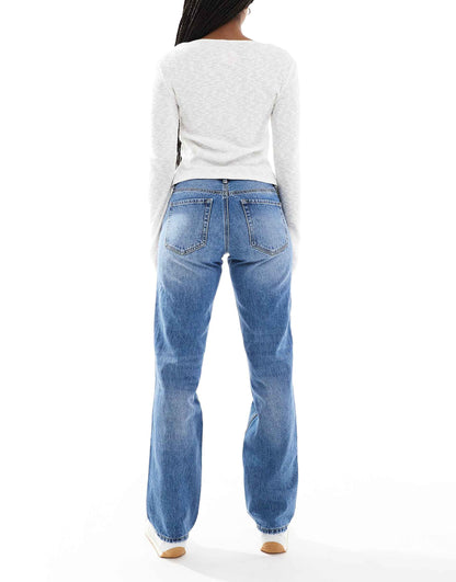 Low Waist Straight Leg Jean
