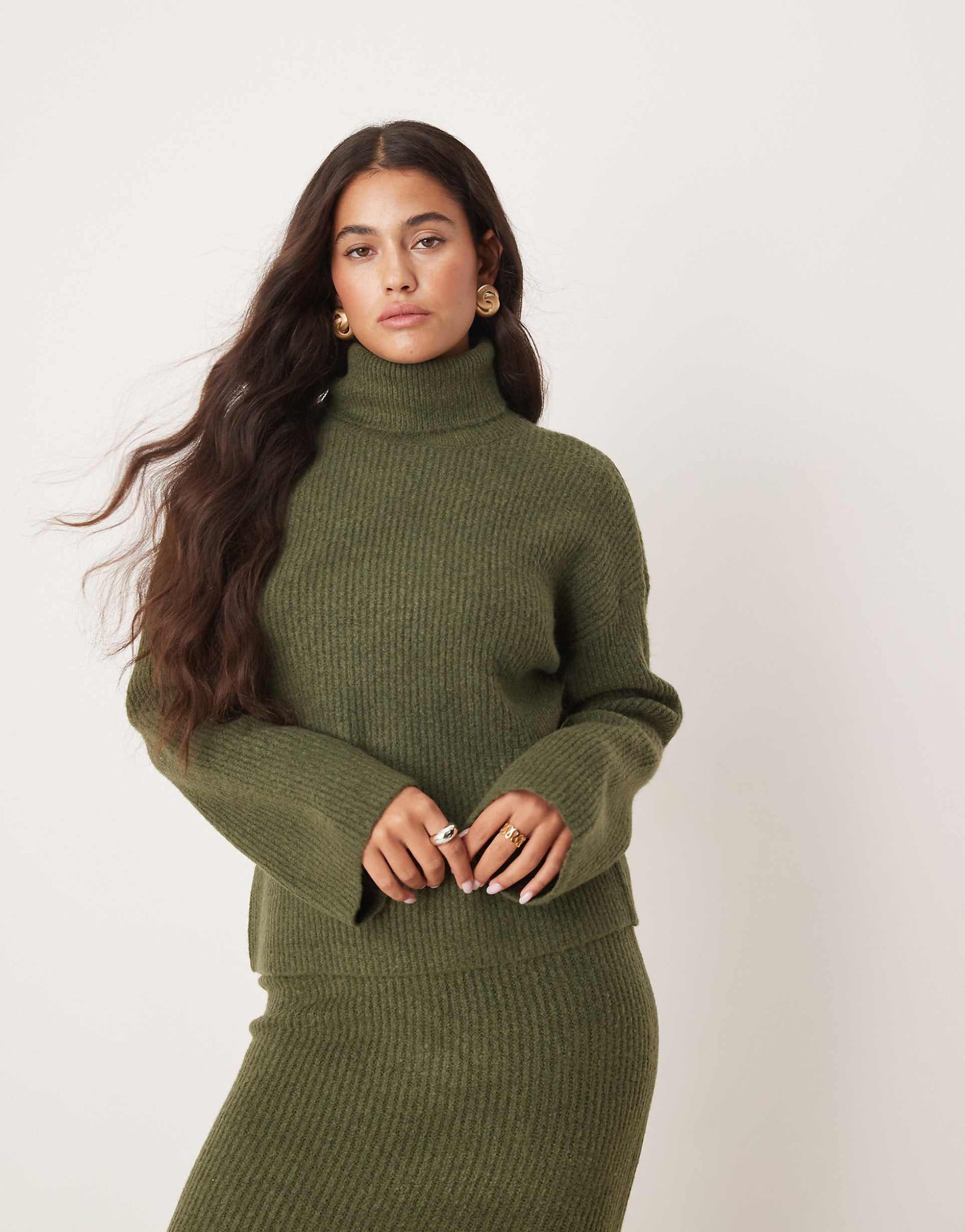 Roll Neck Knitted Jumper Co-Ord