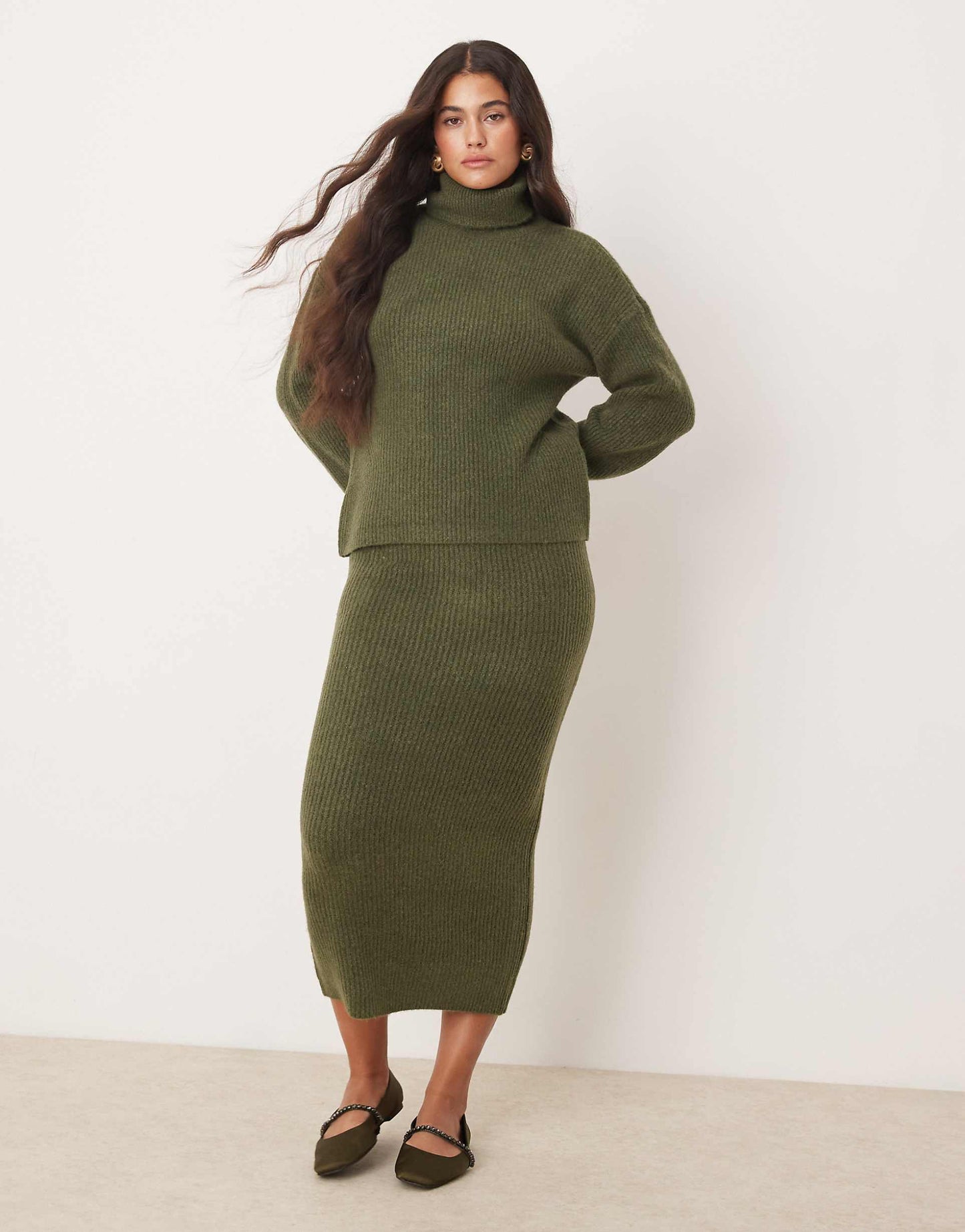 Roll Neck Knitted Jumper Co-Ord