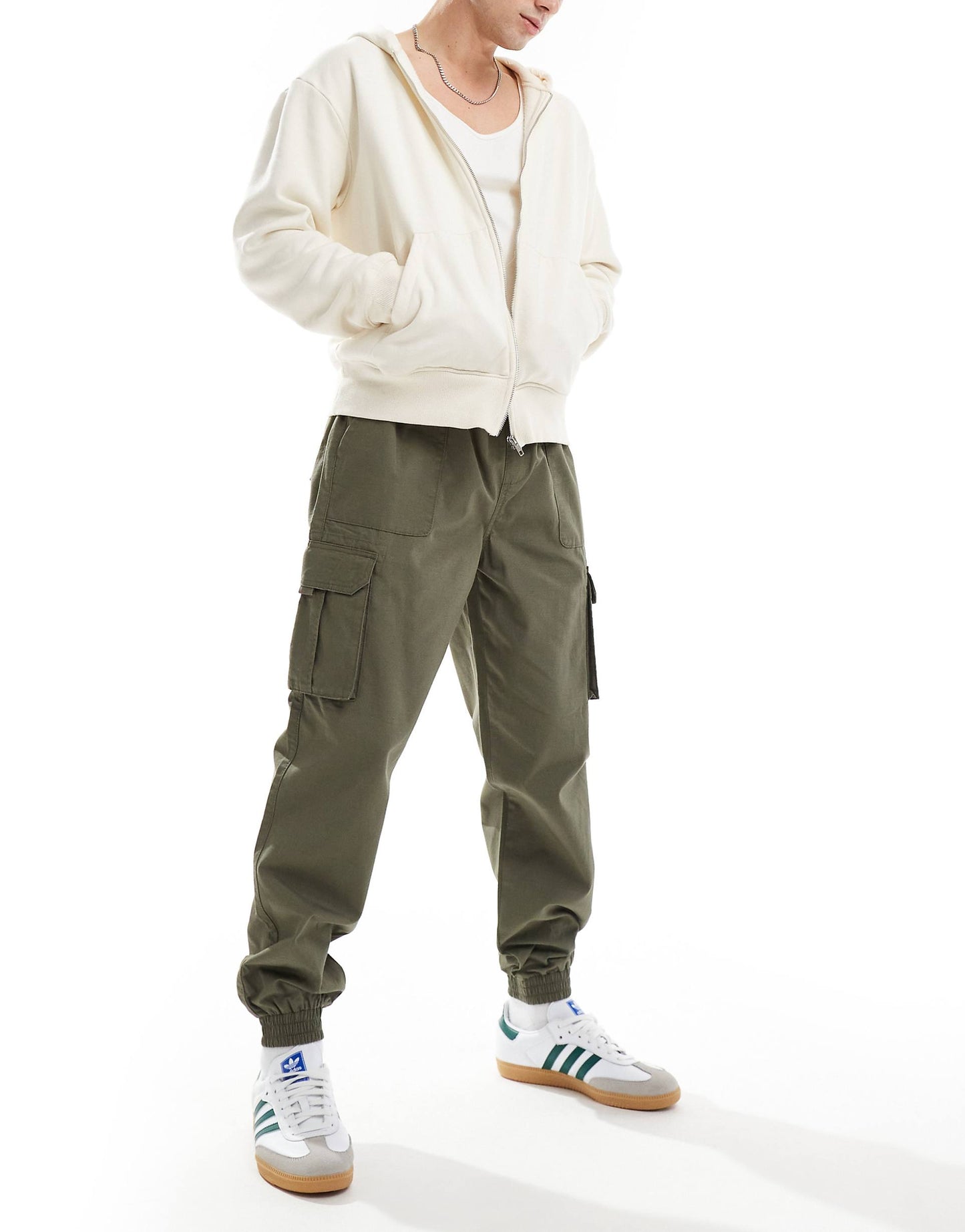Cuffed Ripstop Cargo Trousers