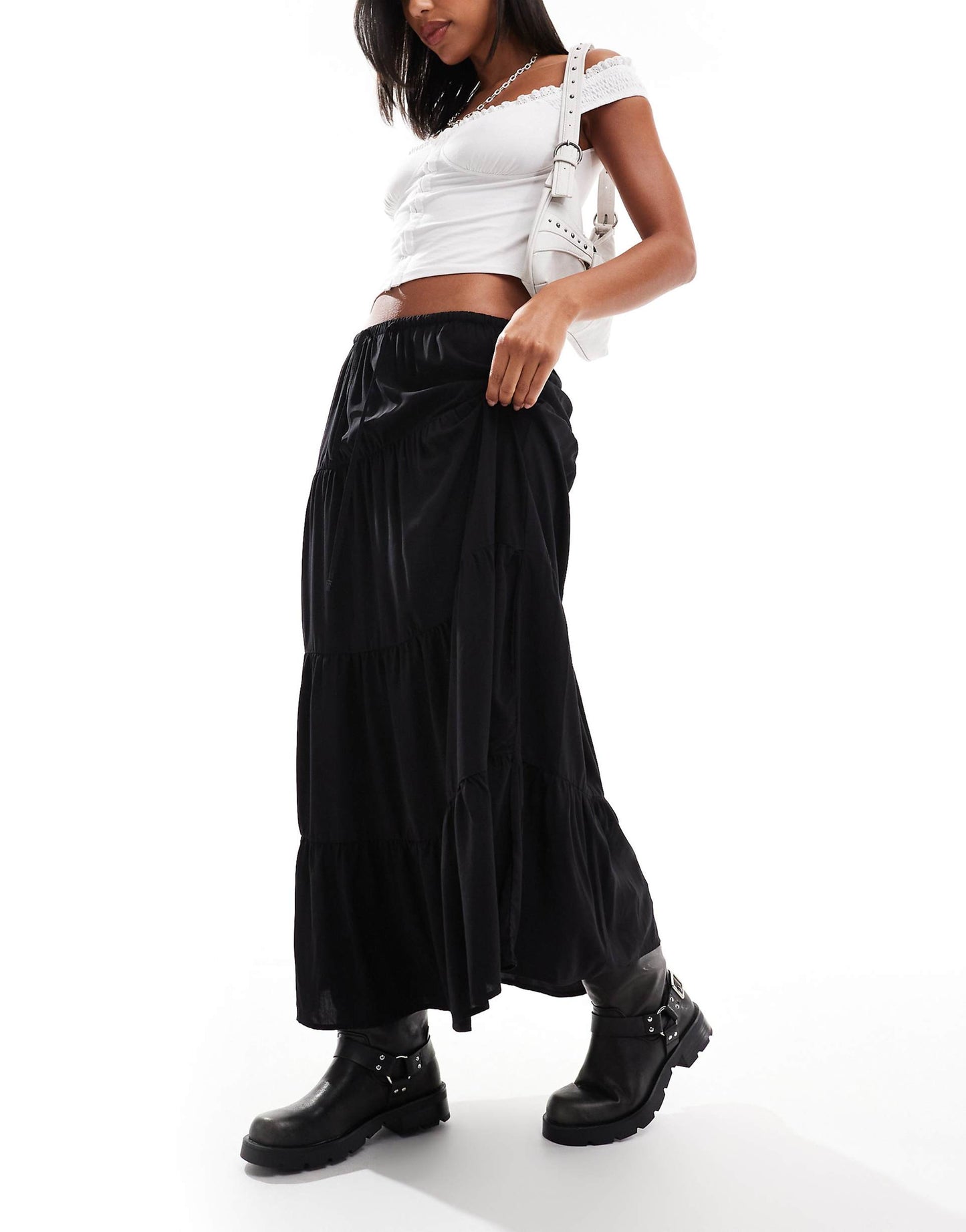 Tiered Maxi Skirt