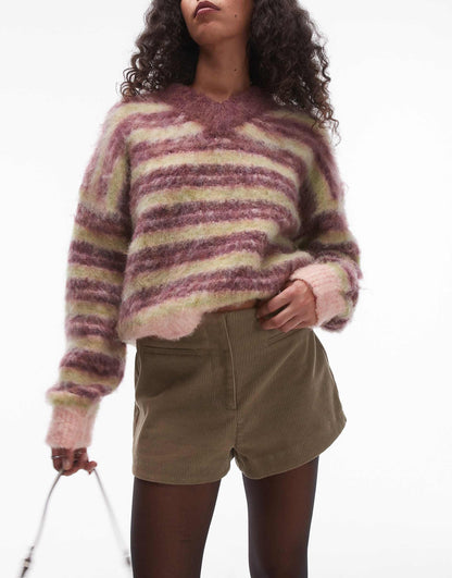 Knicker Style Cord Mini Short