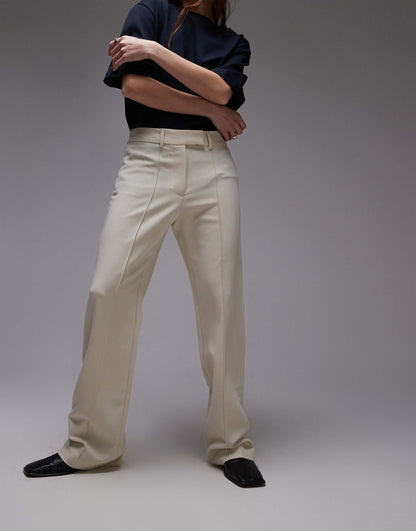 Pintuck Slim Leg Trouser