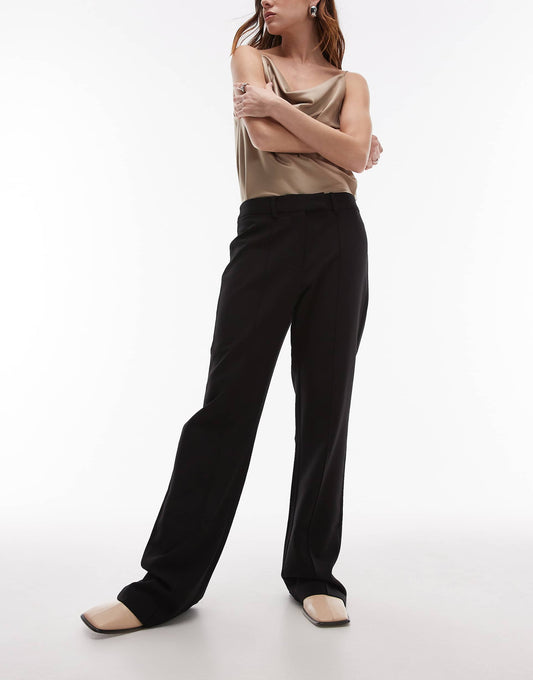 Pintuck Slim Leg Trouser
