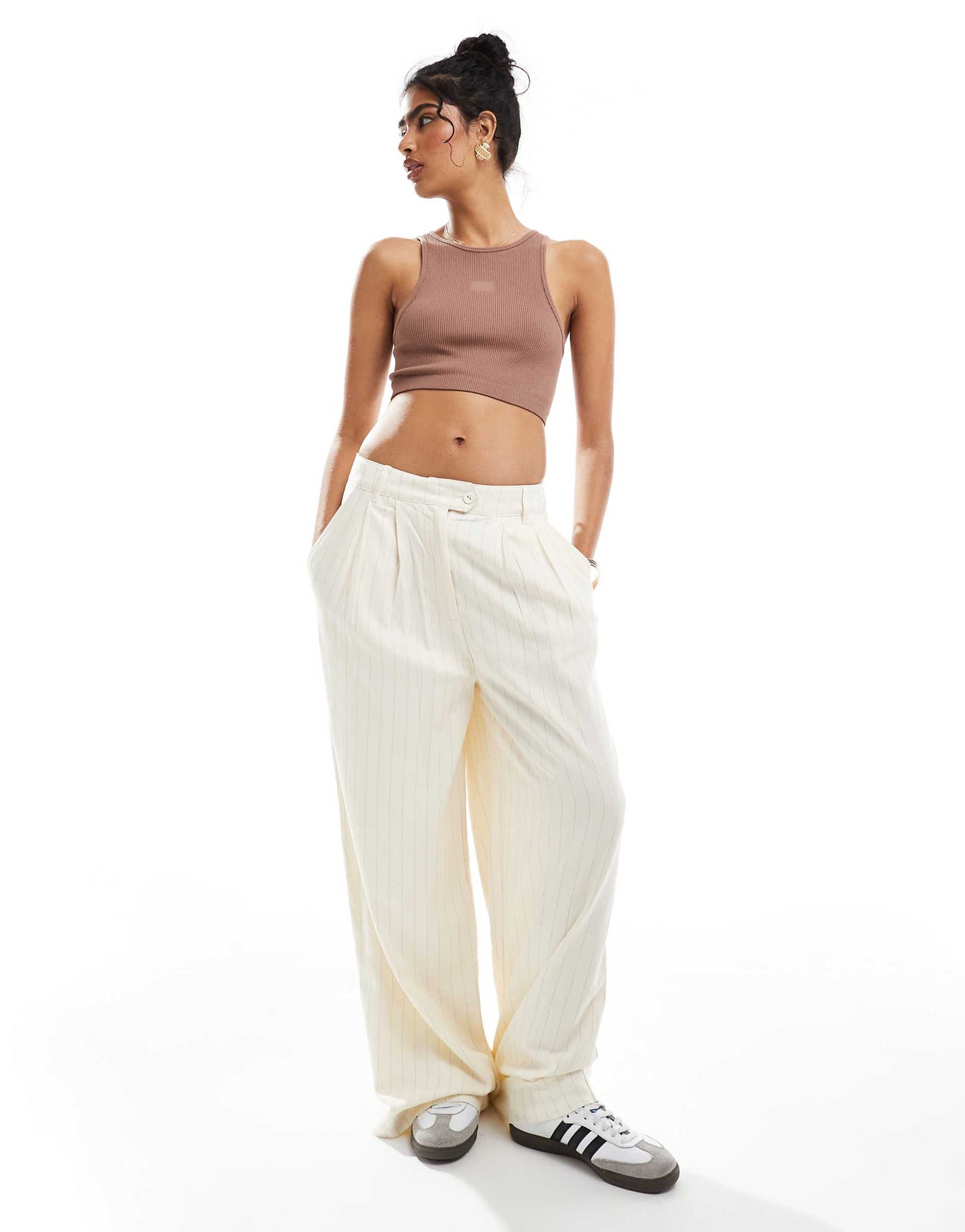 Ribbed Base Racer Crop Top