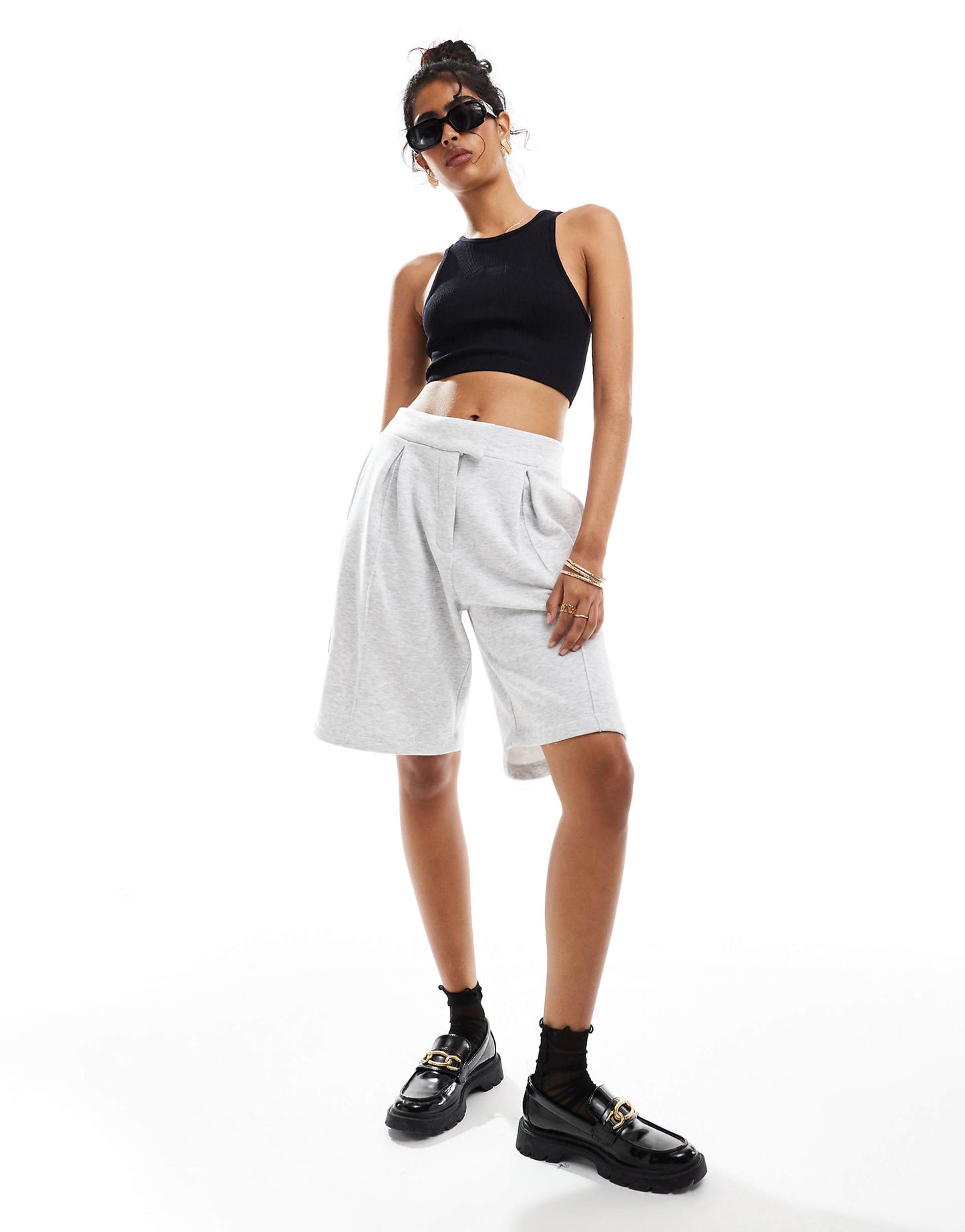 Ribbed Base Racer Crop Top