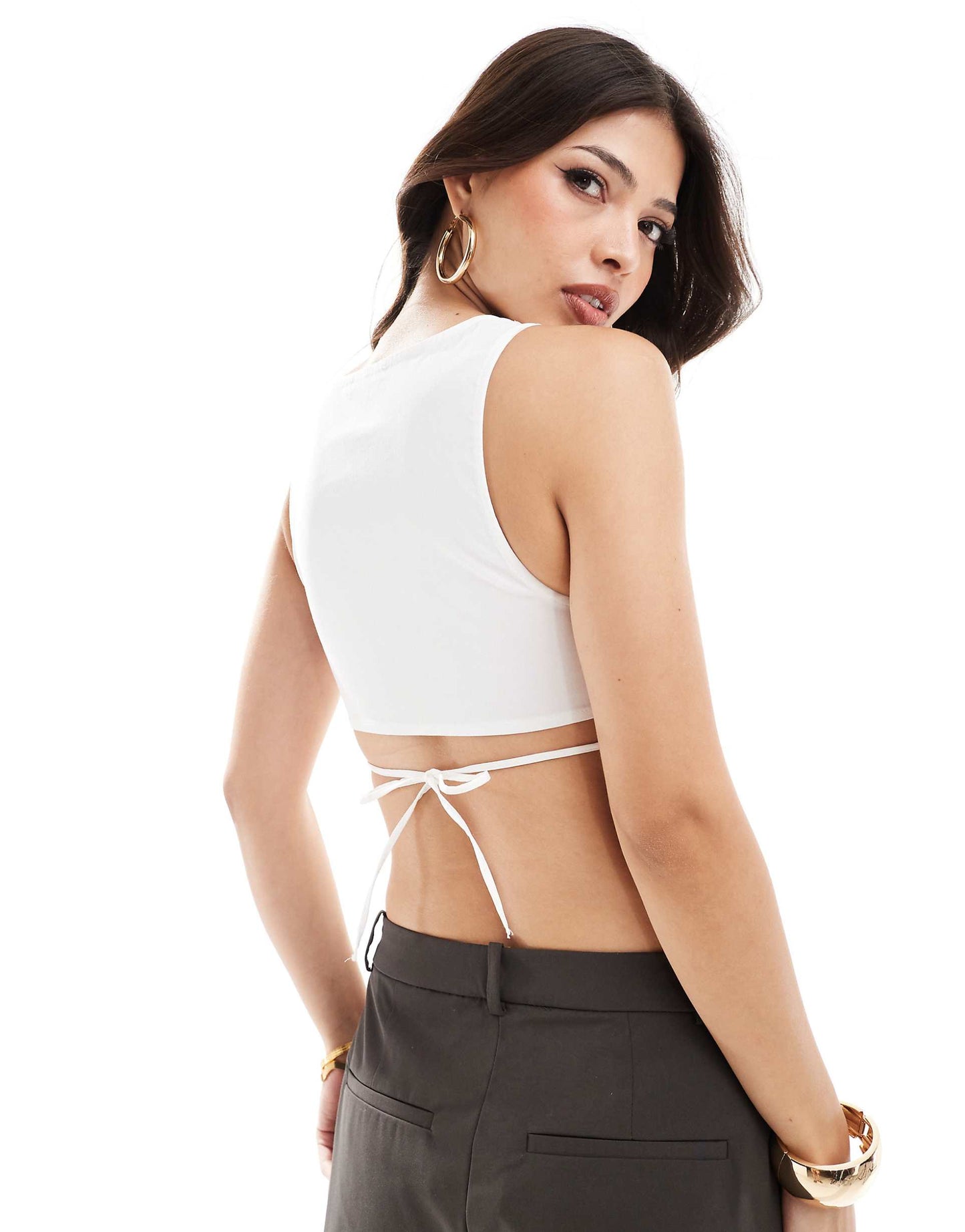 Longline Tie Back Top