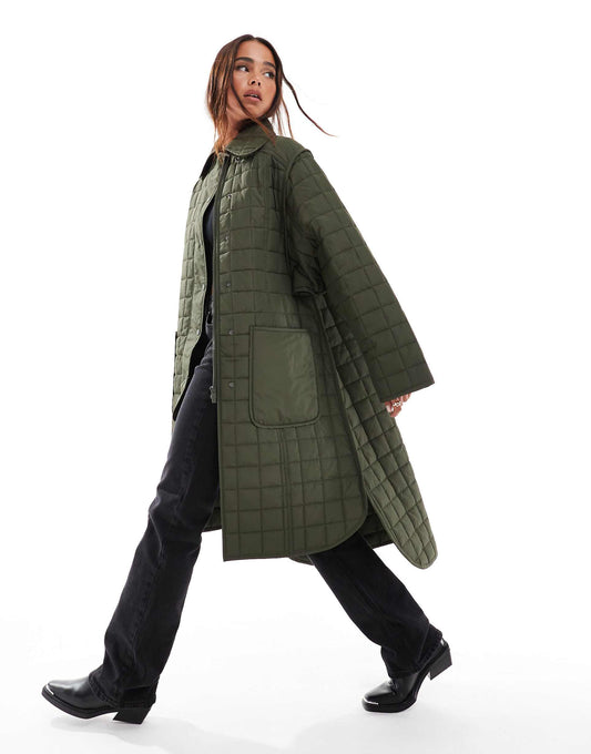Quilted Longline Jacket