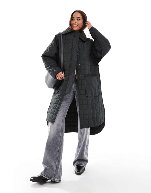 Quilted Longline Jacket