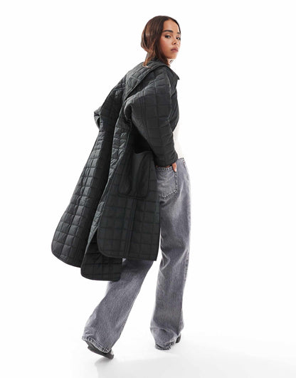 Quilted Longline Jacket