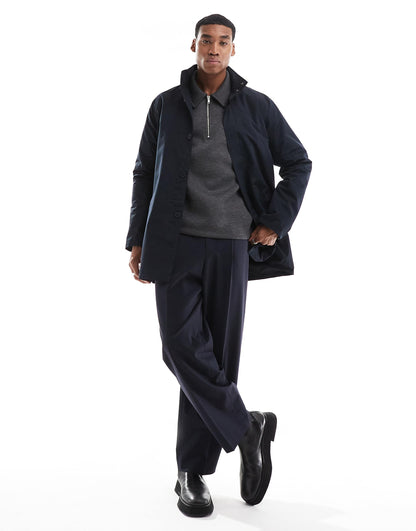 Lined Funnel Neck Mac Jacket