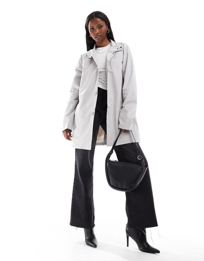 Lined Funnel Neck Mac Jacket