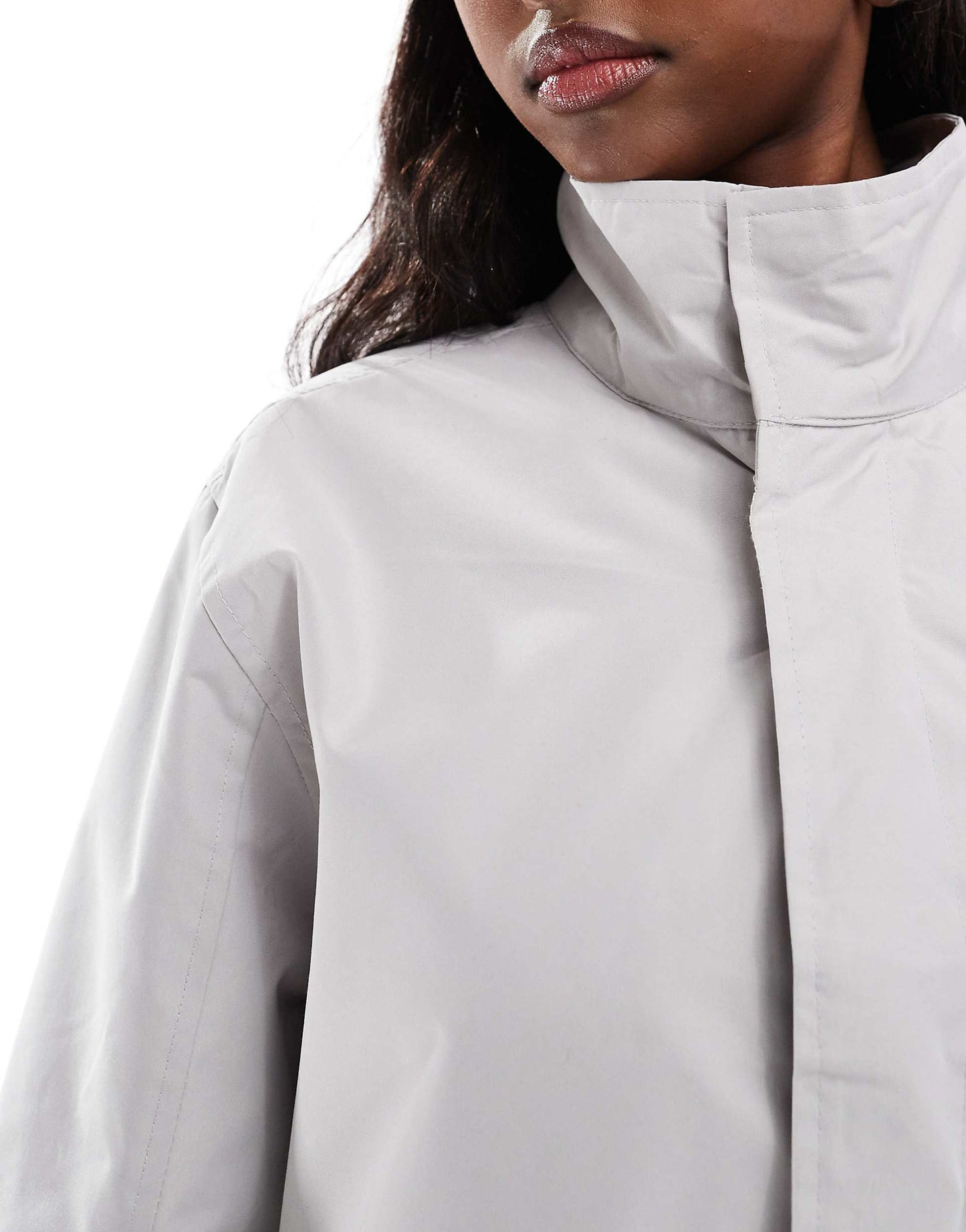 Lined Funnel Neck Mac Jacket