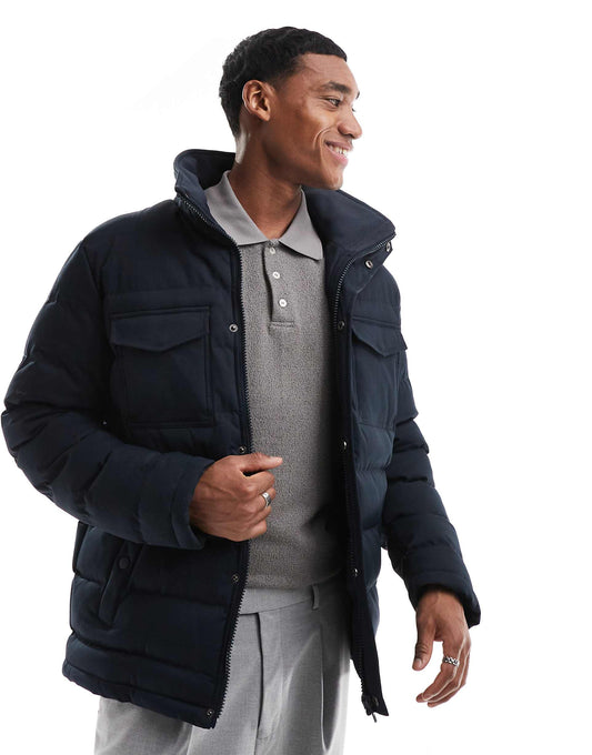 Smart Puffer Jacket With Pockets