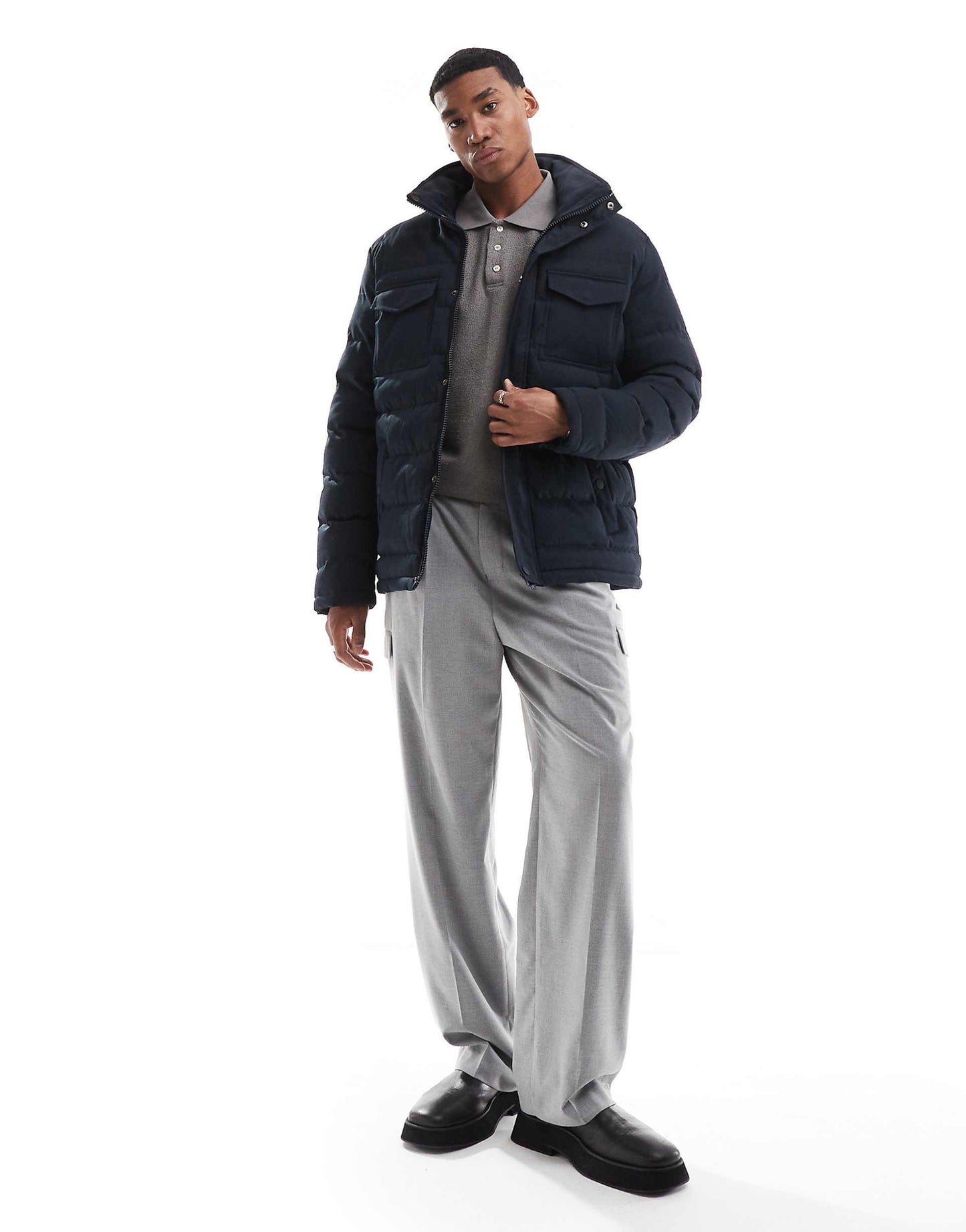 Smart Puffer Jacket With Pockets