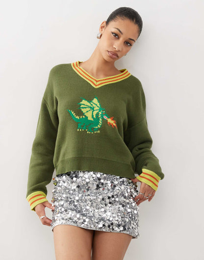 Dragon Intarsia Jumper