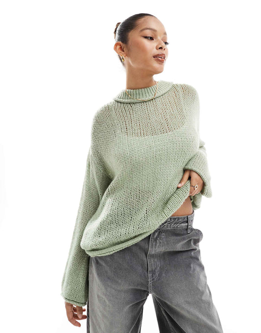 Loose Knit Crew Neck Jumper