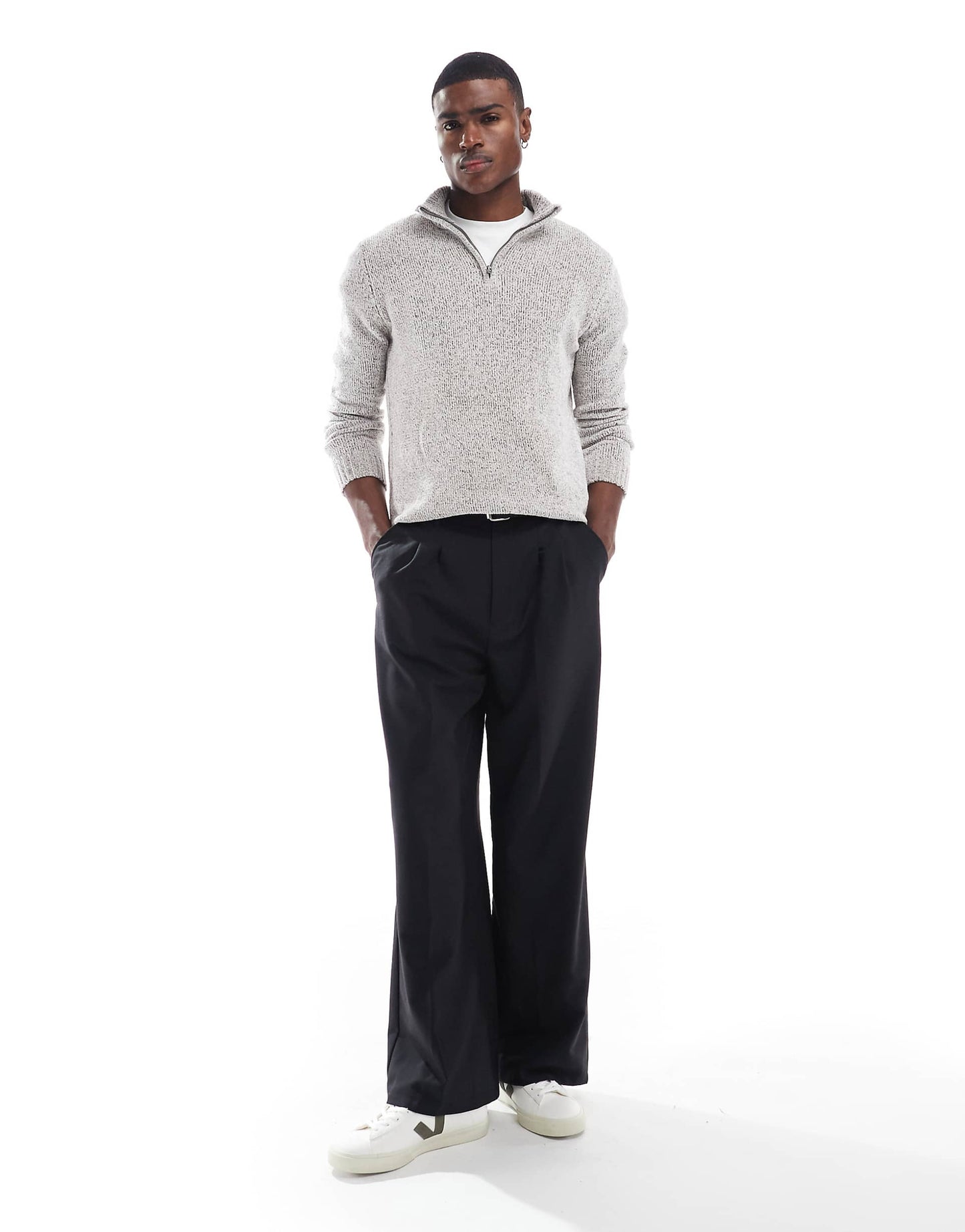 Heavy Knit Half Zip Jumper