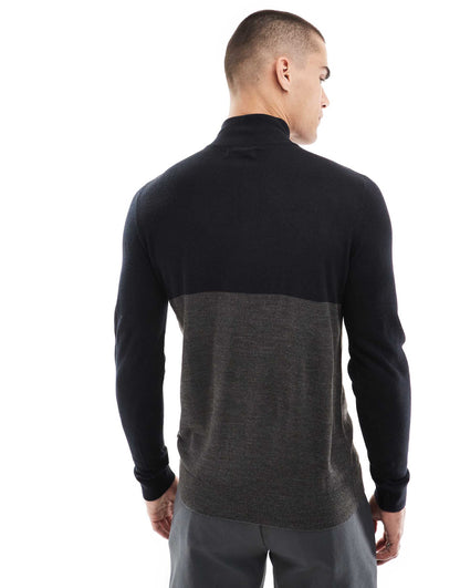 Roll Neck Half Zip Jumper