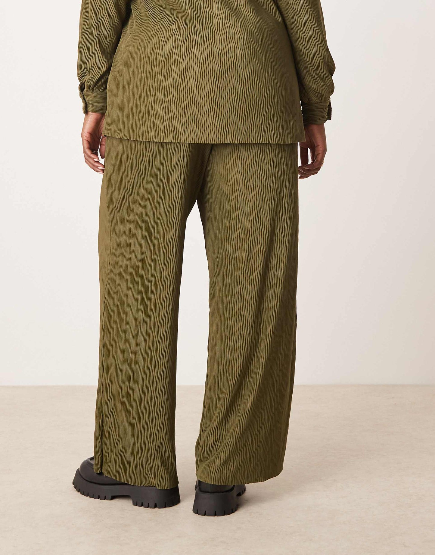 Curve Plisse Wide Leg Trouser Co-Ord