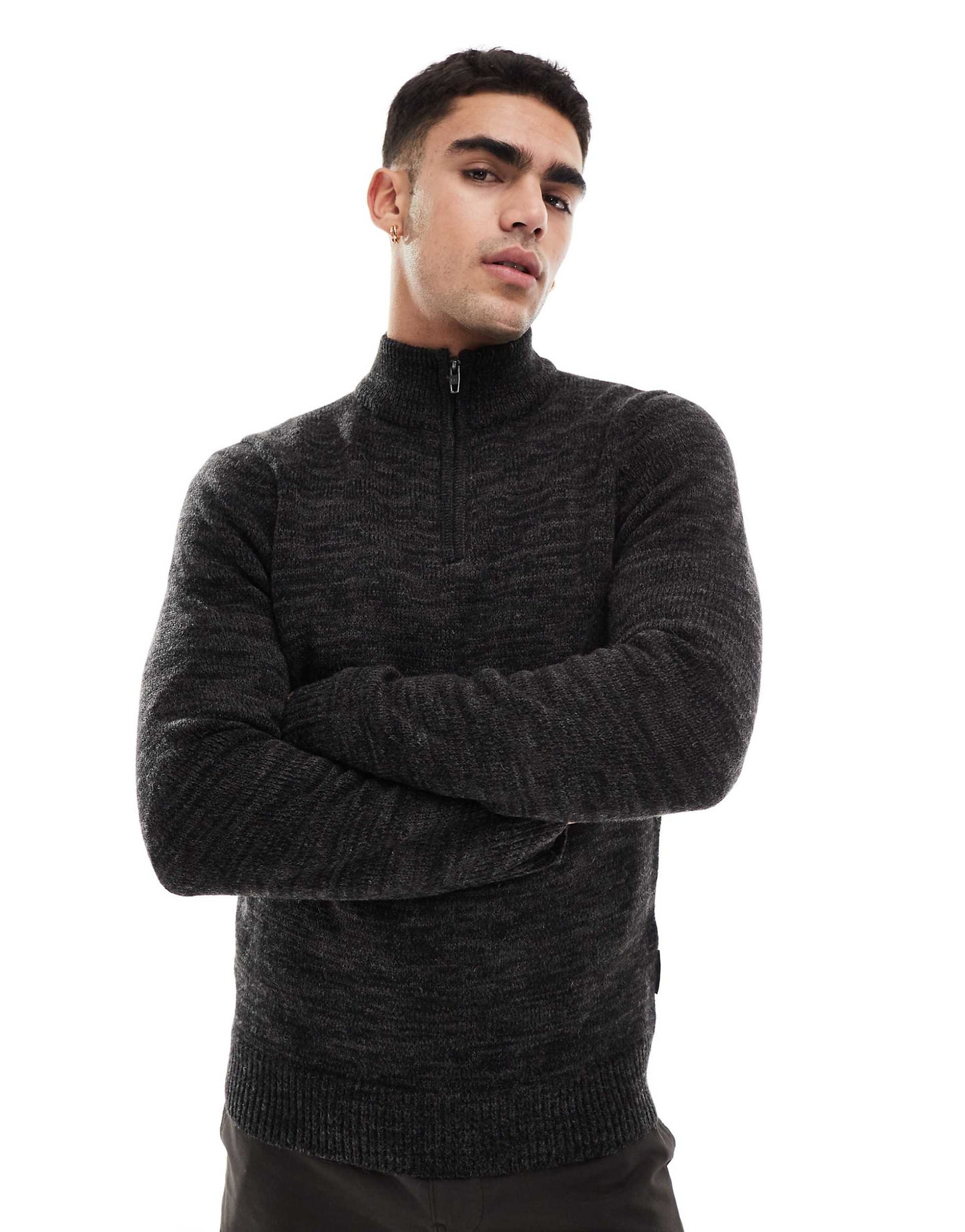 Heavy Knit Half Zip Jumper