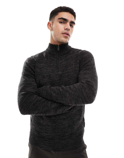 Heavy Knit Half Zip Jumper