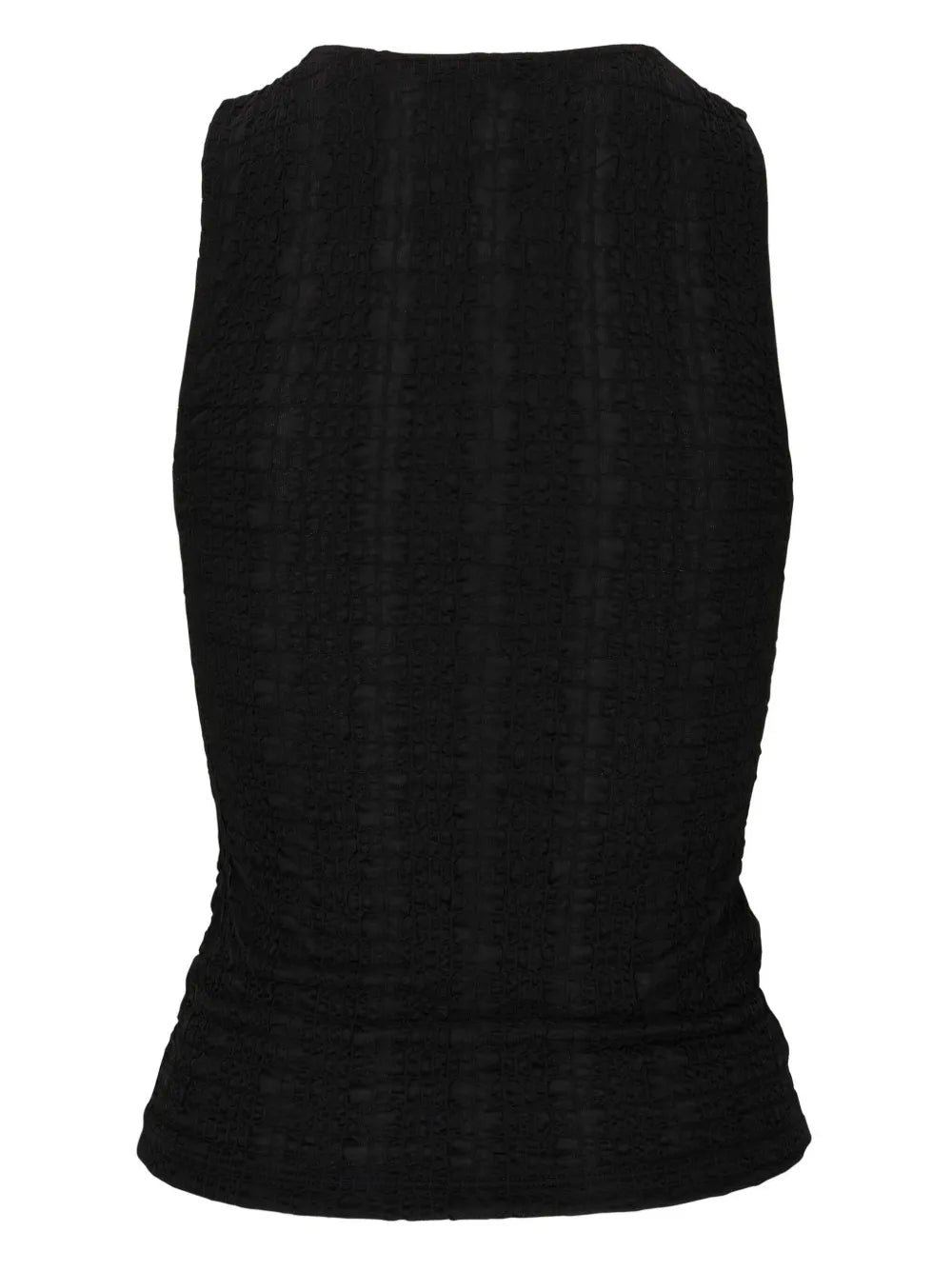 Sleeveless Crinkled-Finish Tank Top