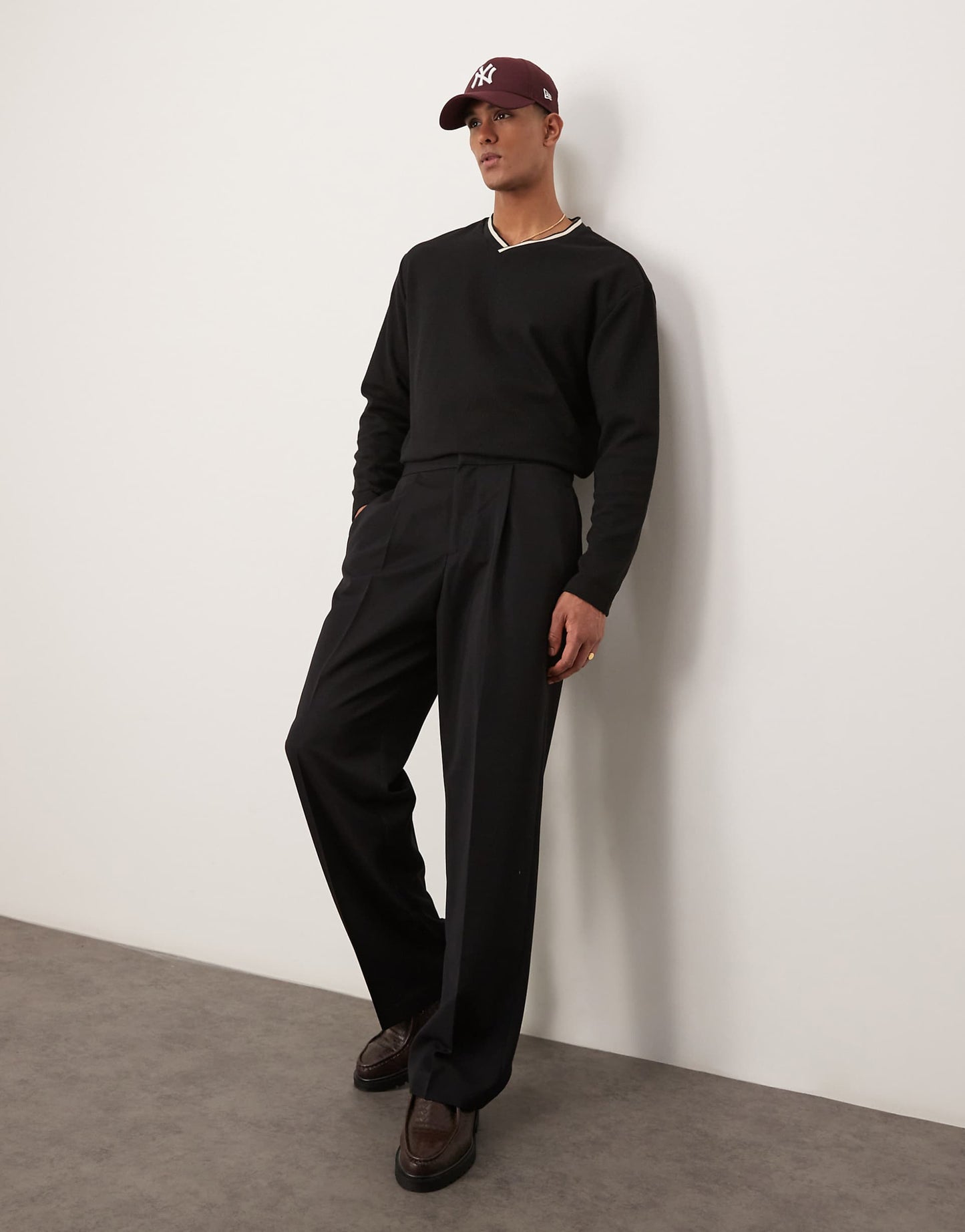 Smart Wide Leg Trousers With Elasticated Waistband