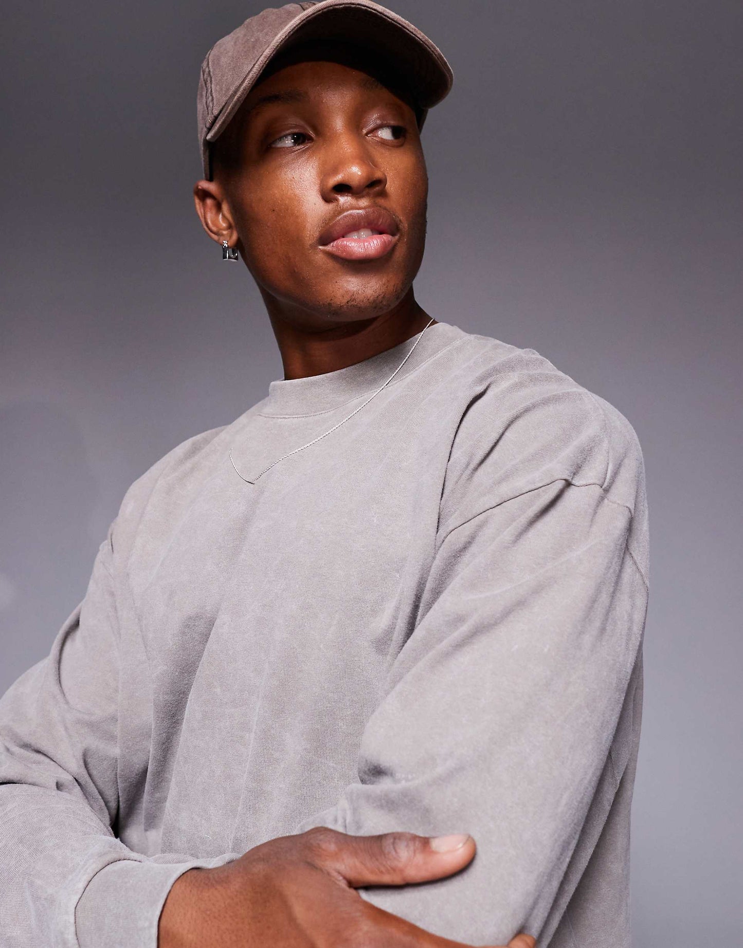 Oversized Boxy Long Sleeve Acid Wash T-Shirt