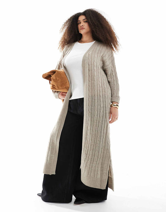 Maxi Cable Knit Cardigan