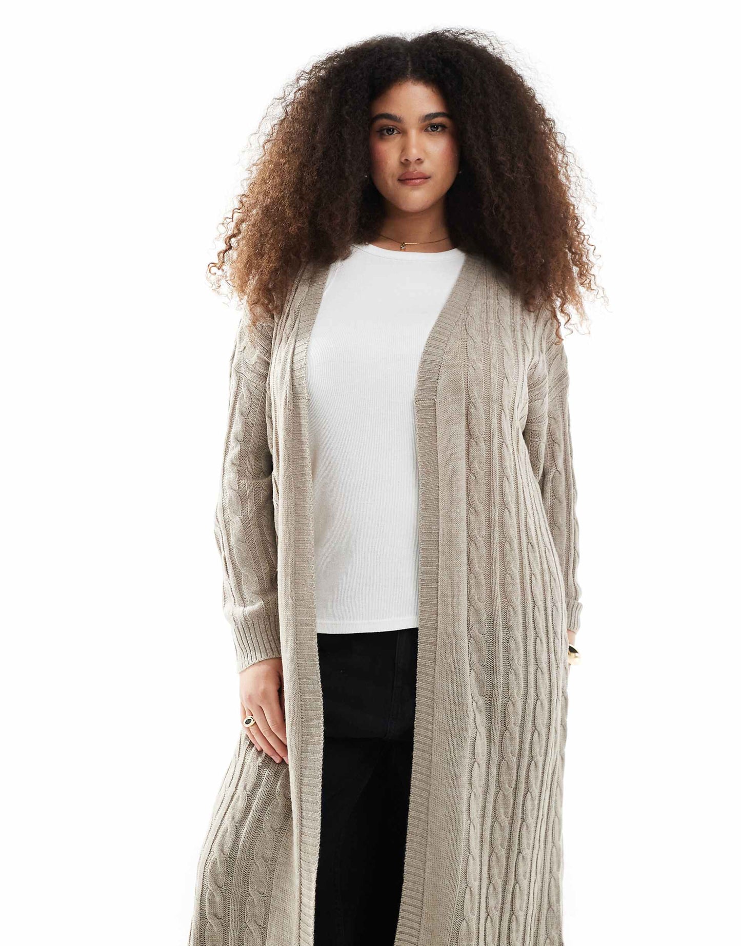Maxi Cable Knit Cardigan
