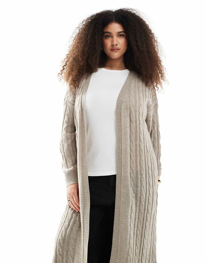 Maxi Cable Knit Cardigan