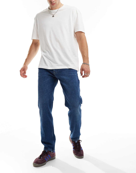 Whiskered Regular Tapered Dad Jeans